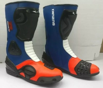 Suzuki GSXR Motorcycle Boots Racing Sports Boots Leather Motorbike Boots CE