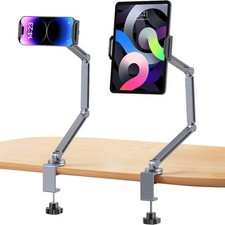 Tablet Arm Mount with Super Grip, Adjustable Foldable Holder 