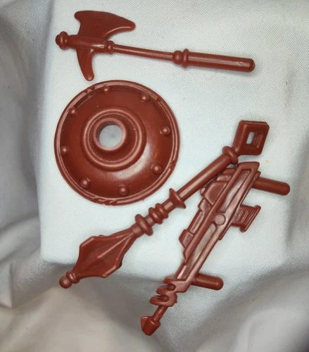 MOTU MAROON WEAPON LOT Man-E-FACES Man-E-Weapons Wonder Bread 4 Part Vintage