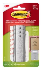 Command Large Universal Frame Hanger 3 Hangers 6 Strips 6 Frame Stabilizer 4.56 per strip