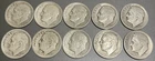 10 SILVER Roosevelt Dimes ~ 1946-P&D Philadelphia Denver Mints ~ 90% SILVER