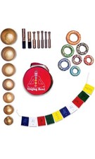 Khusi Tibetan singing bowls chakra sets, hand carved buddha mantra and symbol...