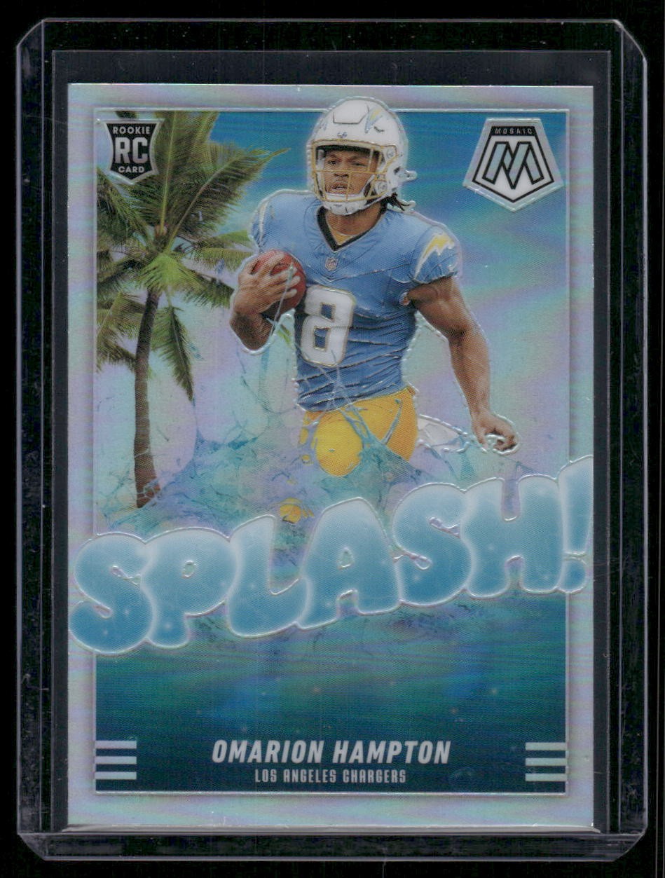 2025 Panini Mosaic #20 Omarion Hampton Splash Mosaic Silver Rookie RC