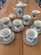 Windsor Royal Collection Set da tè in porcellana inglese per 6 crest / araldica vintage