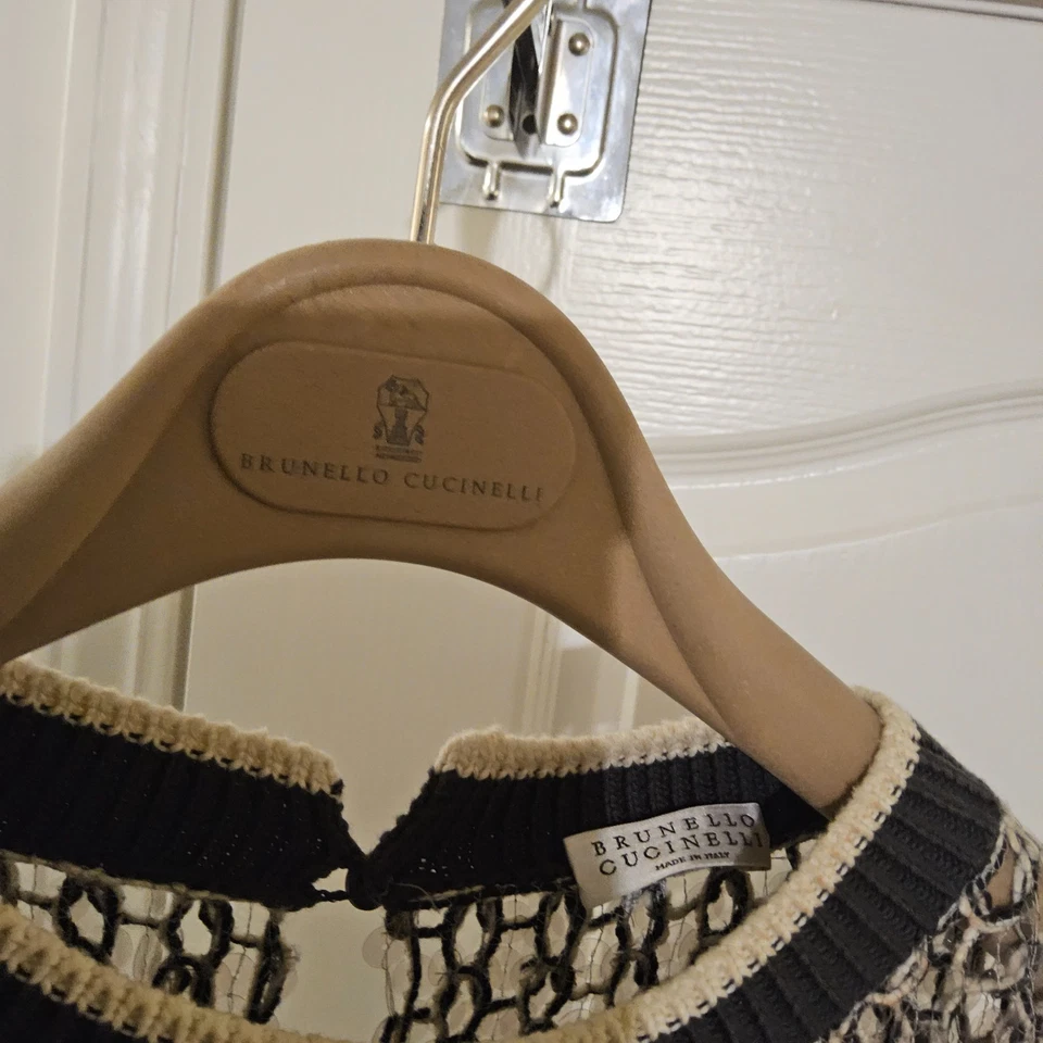 Vestido Brunello Cucinelli gris lentejuelas Foto 3 de 4