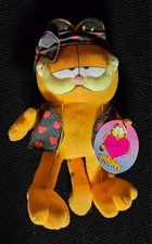 Vintage Russel Stover Biker Garfield Valentines Plush With Tags