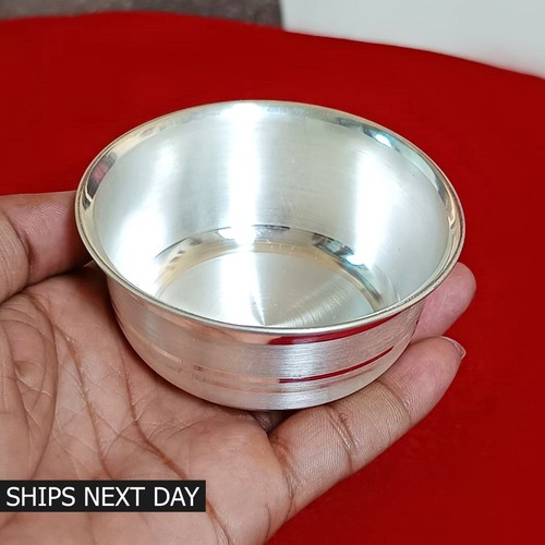 999 Pure Fine Silver Bowl Baby Food Serving Utensils Baby Silver Bowl Utensils - 第 1/5 張圖片