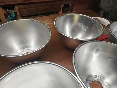 9 x Large Aluminum Pendant Lamp Shades Vintage Industrial Warehouse Plant Pots - Picture 8 of 19