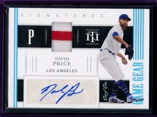 2021 Panini National Treasures Game Gear Patch Auto David Price Platinum 1/1