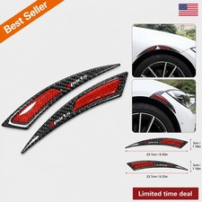 Carbon Fiber Fender Wheel Eyebrow Protector Lip Trim Arch Extender Sticker 2Pcs