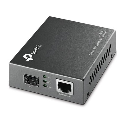 TP-LINK MC220L Gigabit Ethernet Medienkonverter Hot-Swap Schwarz BRANDNEU