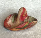 Bauer Pottery OR Tudor Pottery swirl ware sombrero hat ashtray 4" EX! 1920's