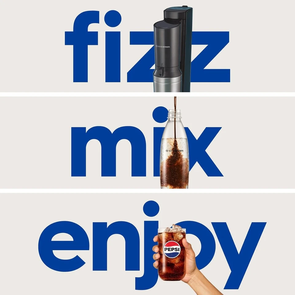 Kit de inicio para hacer agua con gas Aqua Fizz con 60L de CO2 y elegantes jarras de vidrio Foto 4 de 4