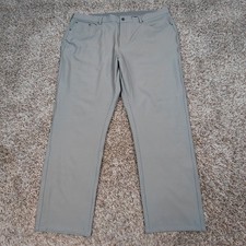 NEW Greg Norman Golf Pants Men 40x29 Grey Stretch Performance Chino Khaki