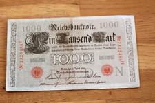 1000 Mk.-Rote Siegel-Reichsbanknot Berlin, 1910.