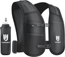 Running Vest Phone Holder with 500Ml Water Bottle, Waterproof Phone Pocket Refle