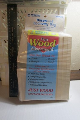 Midwest Products #17 Basswood Assortment Economy Bag Lot Free Shipping
