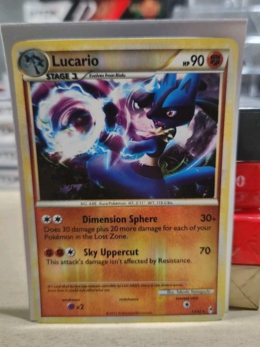 2011 Pokemon Lucario Call of Legends Reverse Holo Foil Rare 14/95 LP