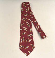 Brooks Brothers Makers Tie Burgundy Geometric Silk Made in USA