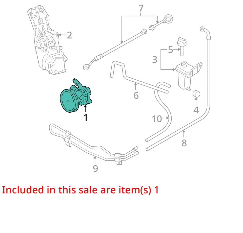 Audi A4 2006 bomba de dirección asistida OEM 130 k millas - LKQ306036195 Foto 4 de 4
