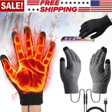 Heating Gloves USB Rechargeable Electric Winter Warm Touchscreen Hand Warmer
