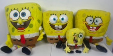 4 Spongebob Squarepants Soft Toys Plush - 3"-7" High - Nickelodeon