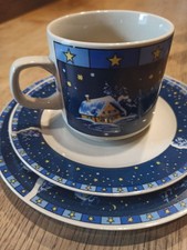 36er Set Kaffee / Frühstück Geschirr „Wintermotiv, Wellco Design