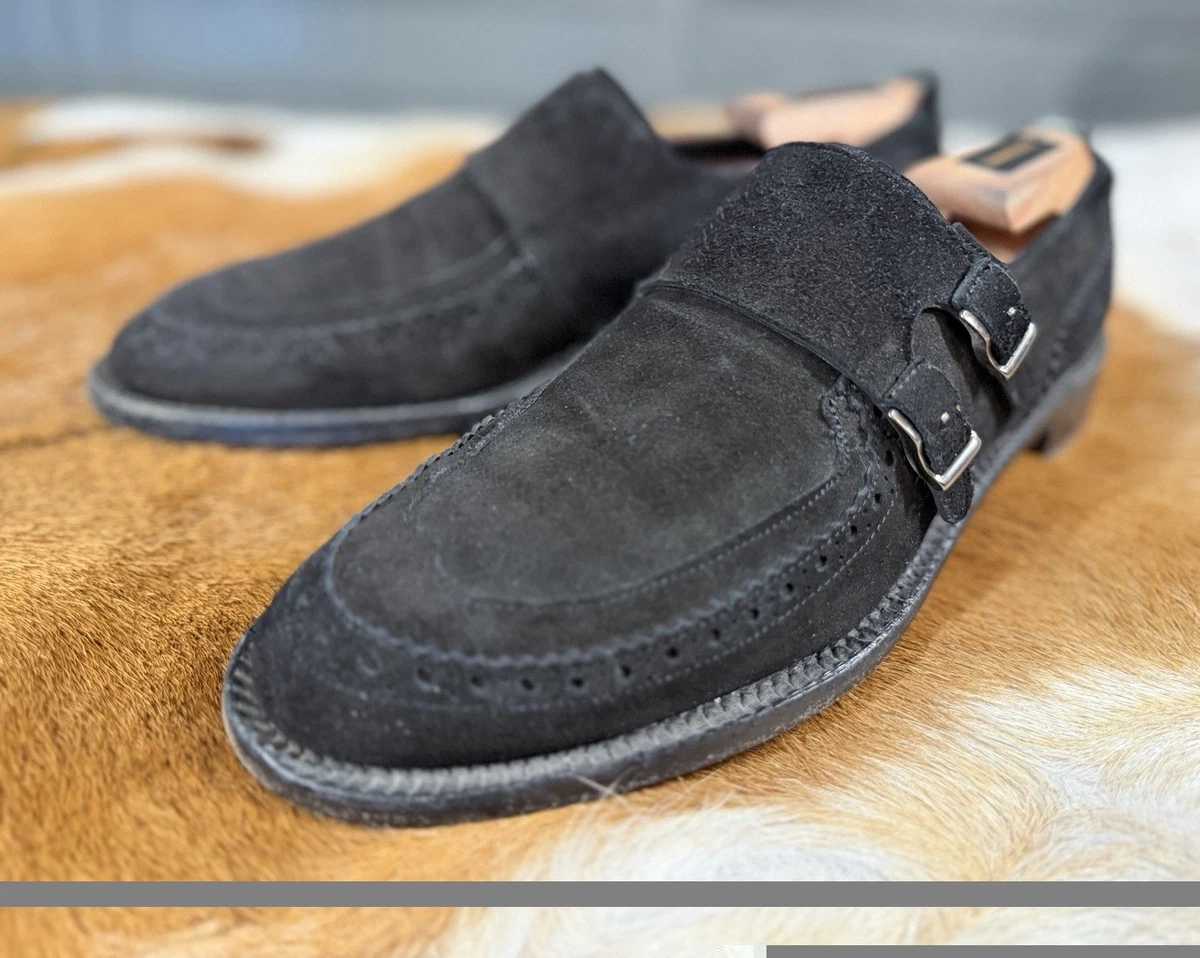 Vintage Black Suede Wingtip Chukka Oxford Lug Sole Borges Sz 11 Quiet Luxury Wingtip Brogue Oxford- Tan Black Suede | Lethato main image 2