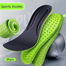 3Pairs Sports Running Insole for Shoes Soft Shock-Absorbing Arch Support Plantar