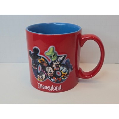 Disneyland Resort 2006 3D Ceramic Mug Mickey Stitch Donald Goofy 4in Thailand