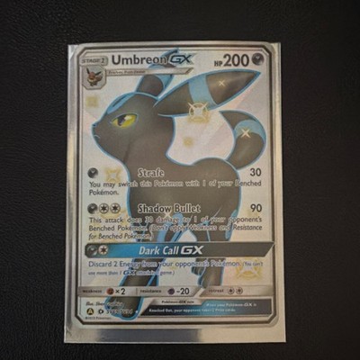 Pokémon Umbreon GX SV69/SV94 Hidden Fates Shiny Holo Rare 200 HP Strafe