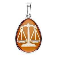 Cavill Bernstein AnhäNger Silber 925 3,25Ct Tropfen Damen Schmuck