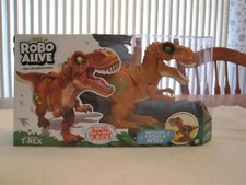 ZURU ROBO ALIVE ATTACKING ORANGE / BROWN T-REX--I WALK LIKE A REAL T-REX--NEW