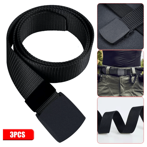 3x Taktischer Nylongürtel Arbeitsgürtel Militär Gürtel Herren Outdoor Schwarz DE - Bild 5 von 12