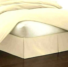Smoothweave Tailored 14-Inch Drop Twin Bed Skirt in Butter