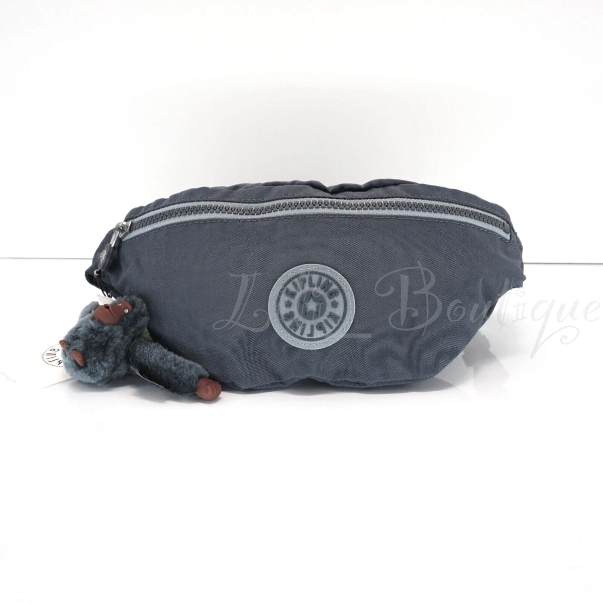 NWT Kipling KI1263 Pria Fanny Pack Hip Waist Bag Travel Polyamide Foggy  Grey $64