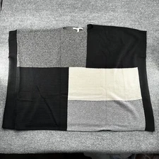 Nordstrom Collection Poncho Sweater Womens S/M Pure Cashmere ColorBlock