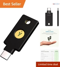 Two-Factor Security Key USB-C NFC Compact Waterproof Durable Protect Accounts