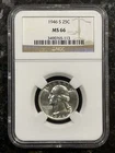 1946‑S Washington Quarter – NGC MS‑66 Choice Unc. 90% Silver Coin