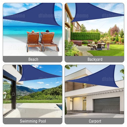 Waterproof Shade Sail Patio Awning Outdoor Garden Pool Sun Canopy Shelter Cover - Picture 216 of 606