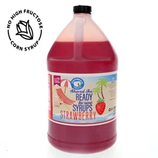 Hypothermias STRAWBERRY Flavor Syrup 🍧 Snow Cone machine Shaved Ice GALLON
