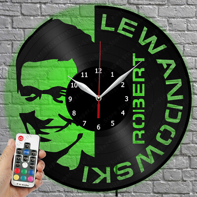 LED Clock Robert Lewandowski Vinyl Record Wall Clock Led Light Wall Clock 3534
