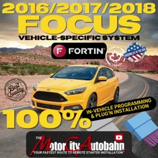 Vehicle-Specific 2016 to 2018 Ford FOCUS w/Key Ignition Remote Starter System