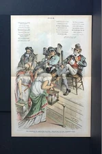 Politicians Bend the Knee to FOREIGN VOTE 1888 KISS FEET of IRISH GERMAN HEBREW