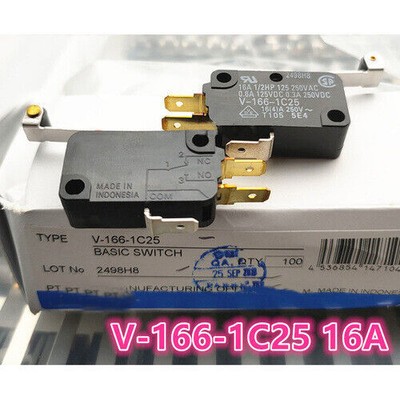 2Pcs V-166-1C25 16A 250VAC Micro Limit Switch #WD8