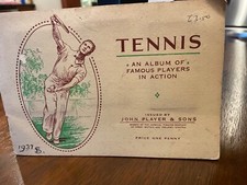 TENNIS AN ALBUM OF FAMOUS PLAYERS IN ACTION BY JOHN PLAYER & SONS BOOK
