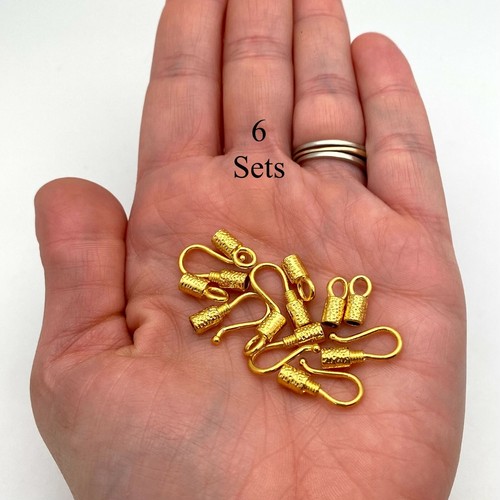 Sets Of Gold Colored Base Metal Leather Hooks Clasps (3 Variations) (MCL32) - Picture 6 of 12