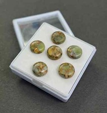 AAA Peridot Copper Turquoise Cabochon Round Shape Loose Gemstone