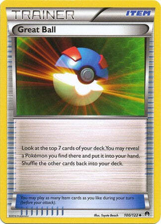 Great Ball 100/122 Uncommon - Pokemon XY Breakpoint Card