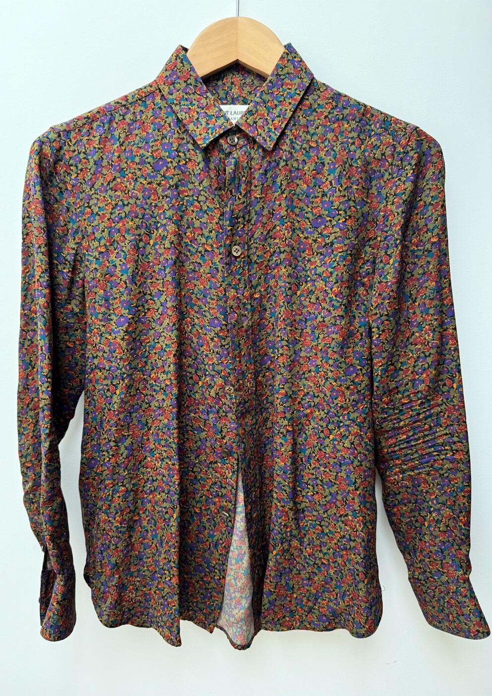 Camicia Saint Laurent 100% seta floreale